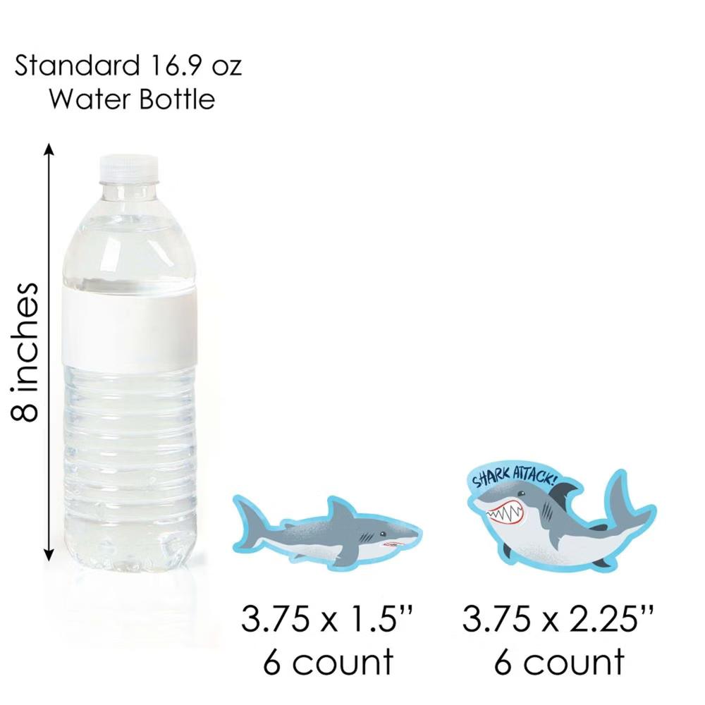 Shark Zone - Cupcake Decor - Jawsome Party or Birthday Party Cupcake Wrappers and Treat Picks Kit - Set of 24 - Image 7