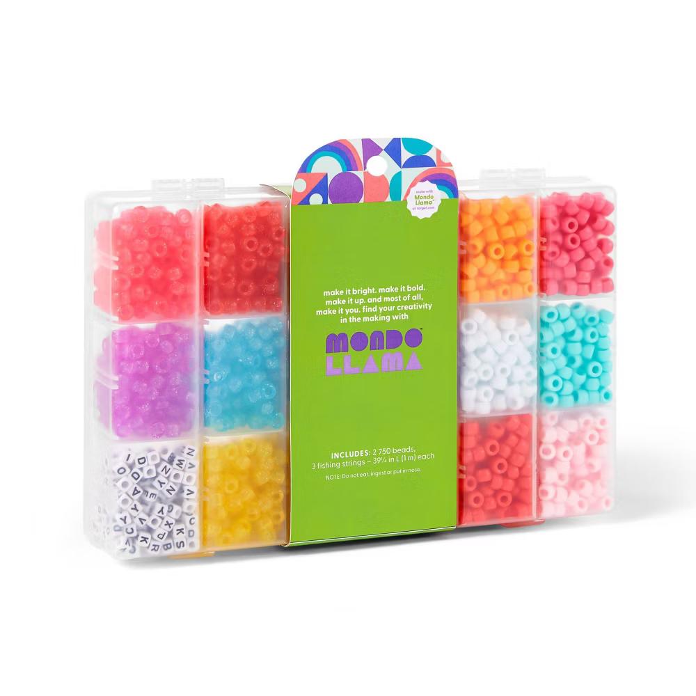 2750ct Pony Bead Set - Multicolor Craft Embellishments, Plastic Beads for Kids 6 - Image 3