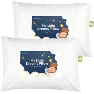 Toddler Pillow - Soft Organic Cotton Kids Pillows for Sleeping - Travel Pillow for Kids Age 2-5