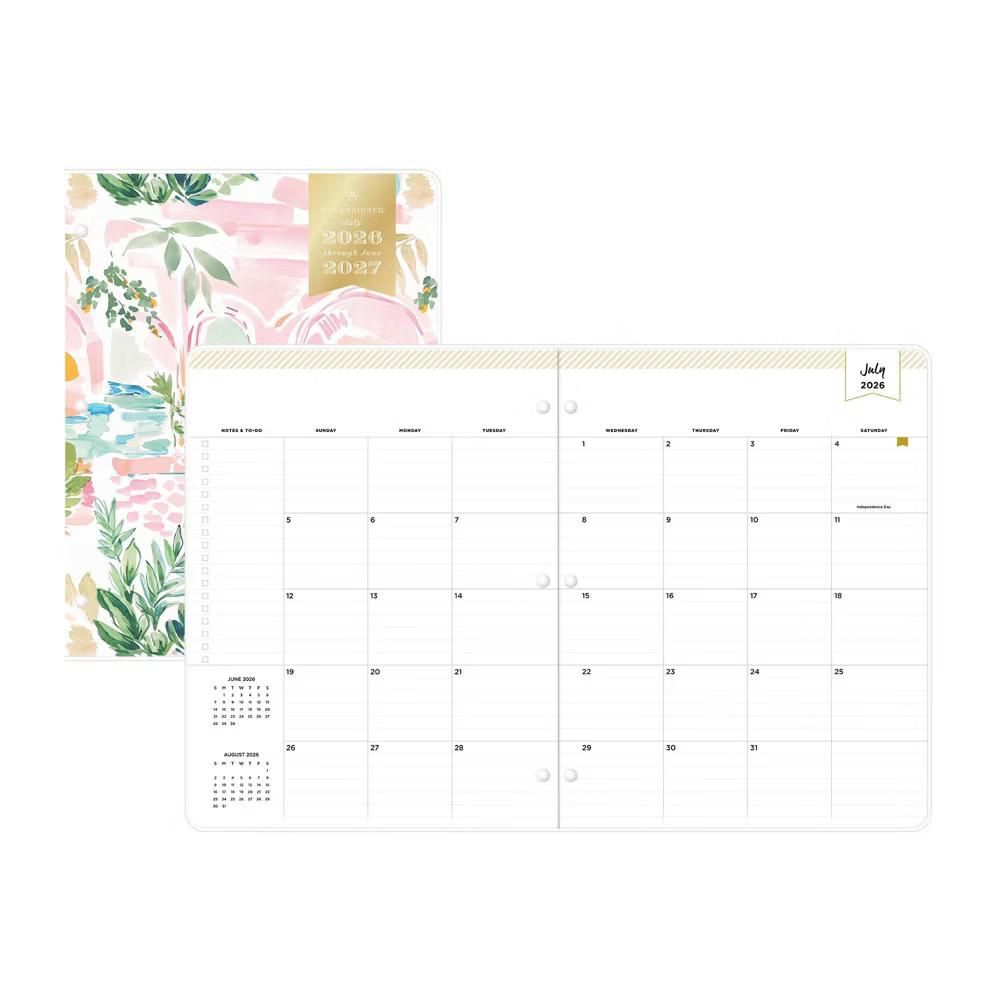 Day Designer 8.5"x11" 2026-2027 Planner Capri Clear Monthly Stapled - Image 5