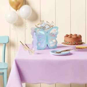 Rectangular Disposable Table Cover Light Purple