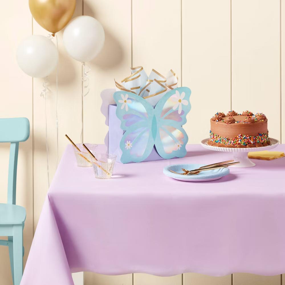 Rectangular Disposable Table Cover Light Purple