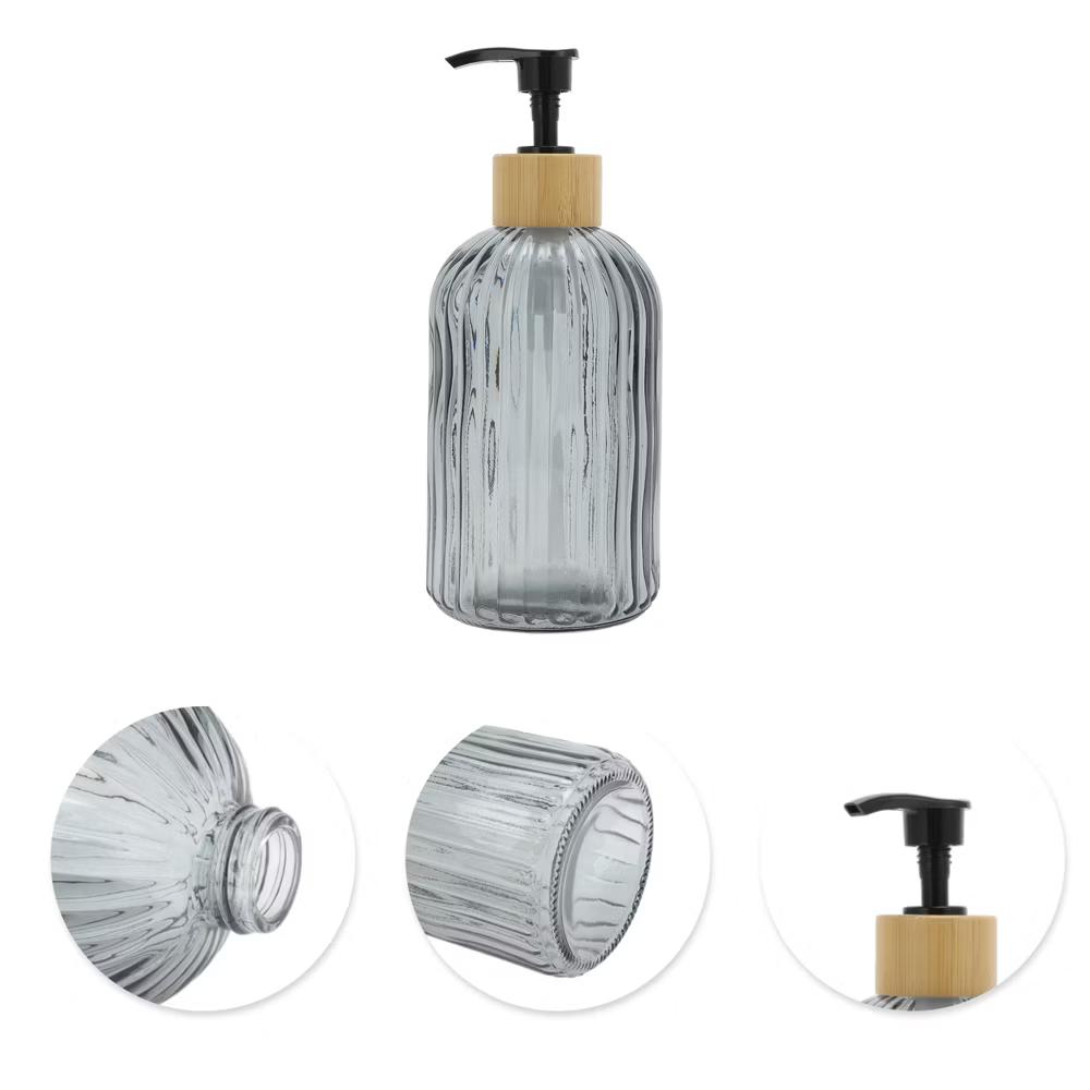 Round Bottom Vertical Stripe Soap Dispenser 13.53oz 1 Pc - Image 12