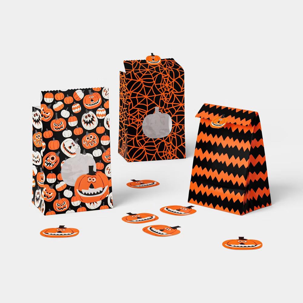 12ct Pumpkin Treat Bags Party Favor - Image 2