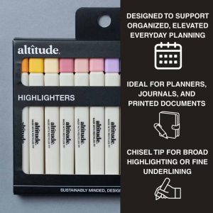 12pk Slim Block Highlighters 3mm Chisel Tip - Assorted Colors