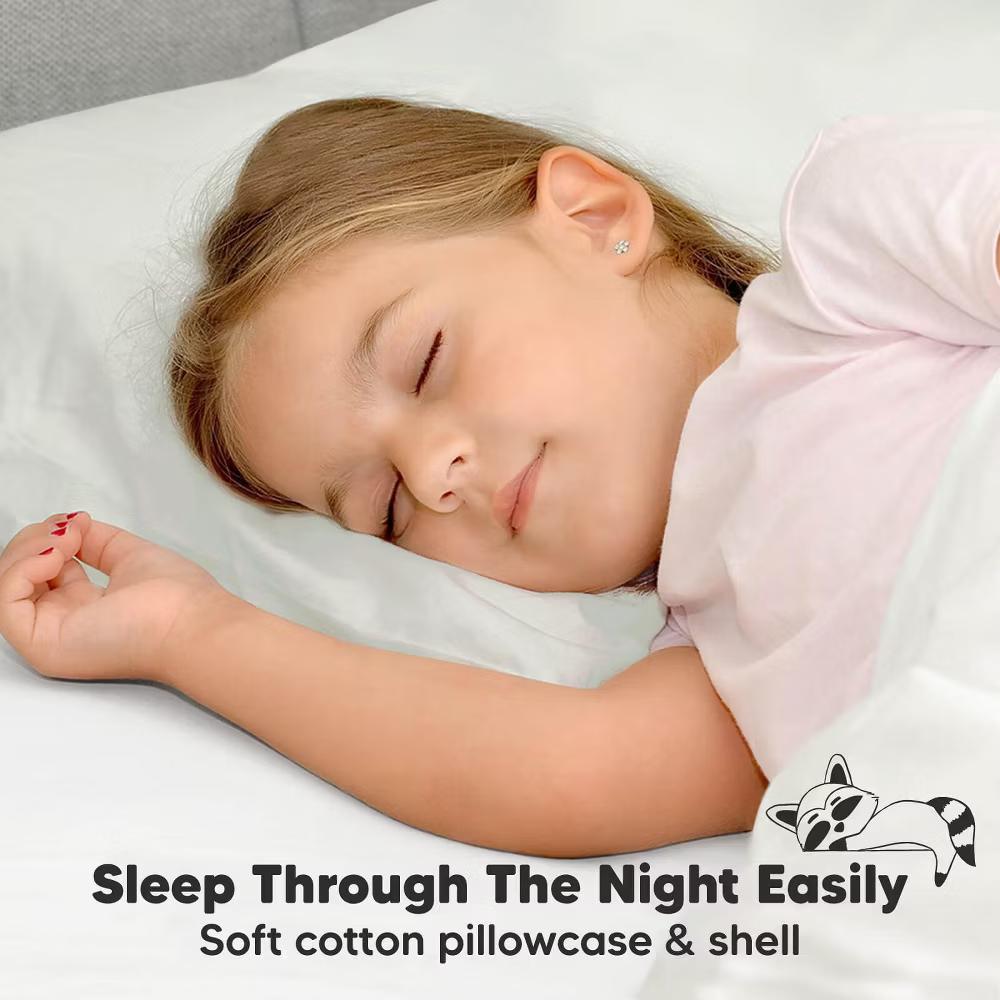 Jumbo Toddler Pillow with Pillowcase, 14X20 Soft Organic Toddler Pillows for Sleeping, Kids Travel Pillow - Image 46
