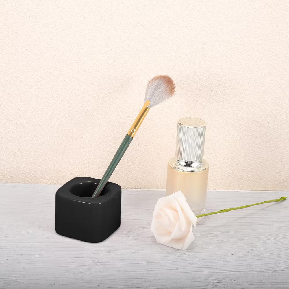 Bathroom Square Mini Ceramic Toothbrush Holder 2.2"x1.73" 2Pcs - Image 5