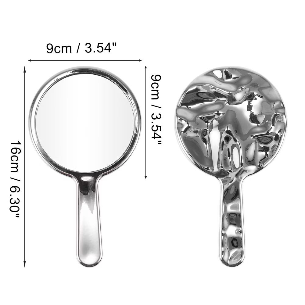 Retro Ripple Style Round Cosmetic Mirror 1 Pc - Image 5