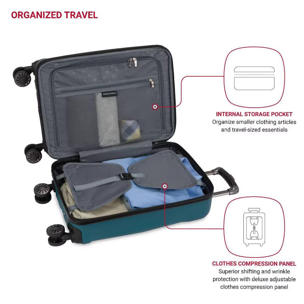 Cascade Hardside Carry On Spinner Wheels Suitcase - Image 21