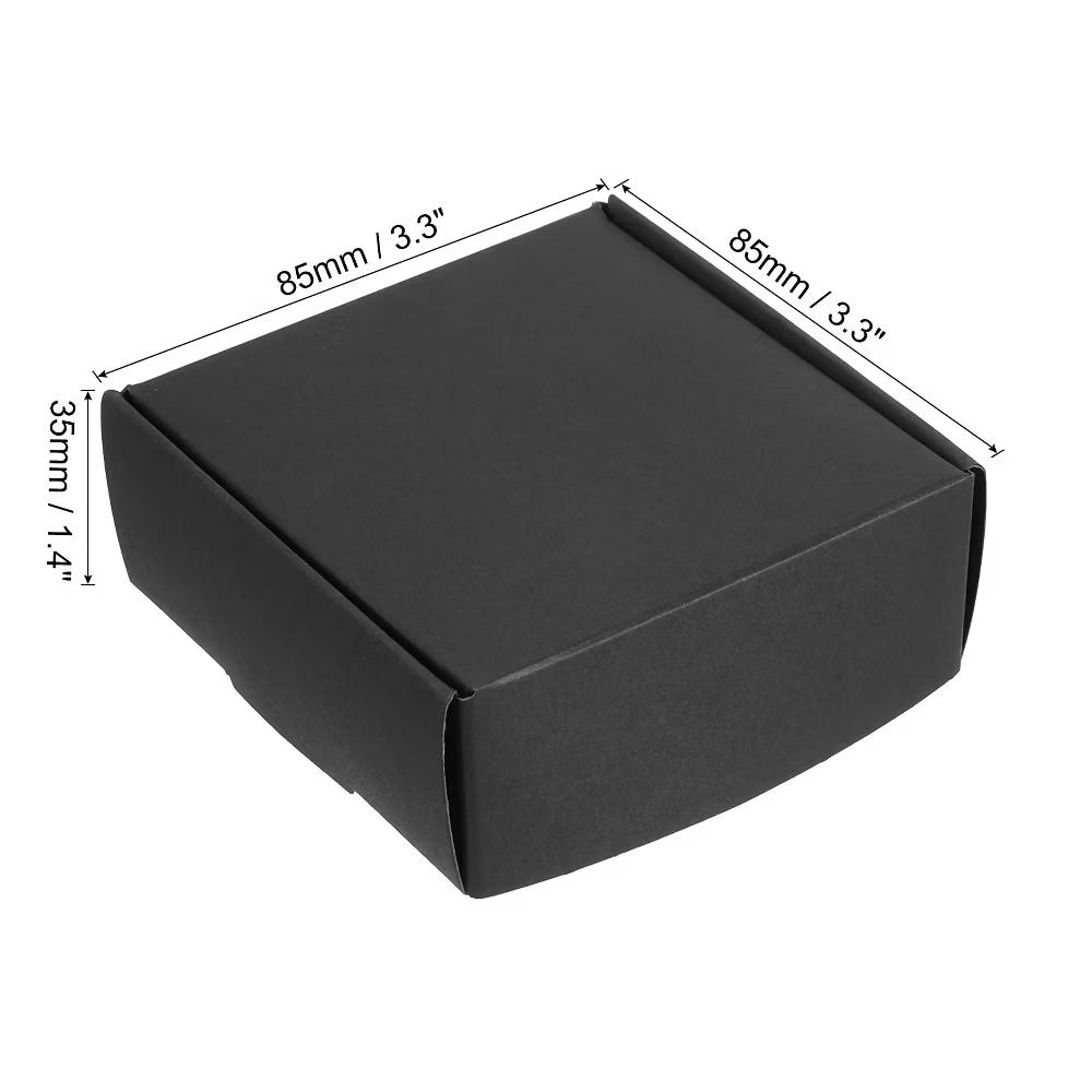 Paper Durable Sturdy Construction Customizable Soap Box 3.3" 3.3" 1.4" Black 20 Pcs - Image 5