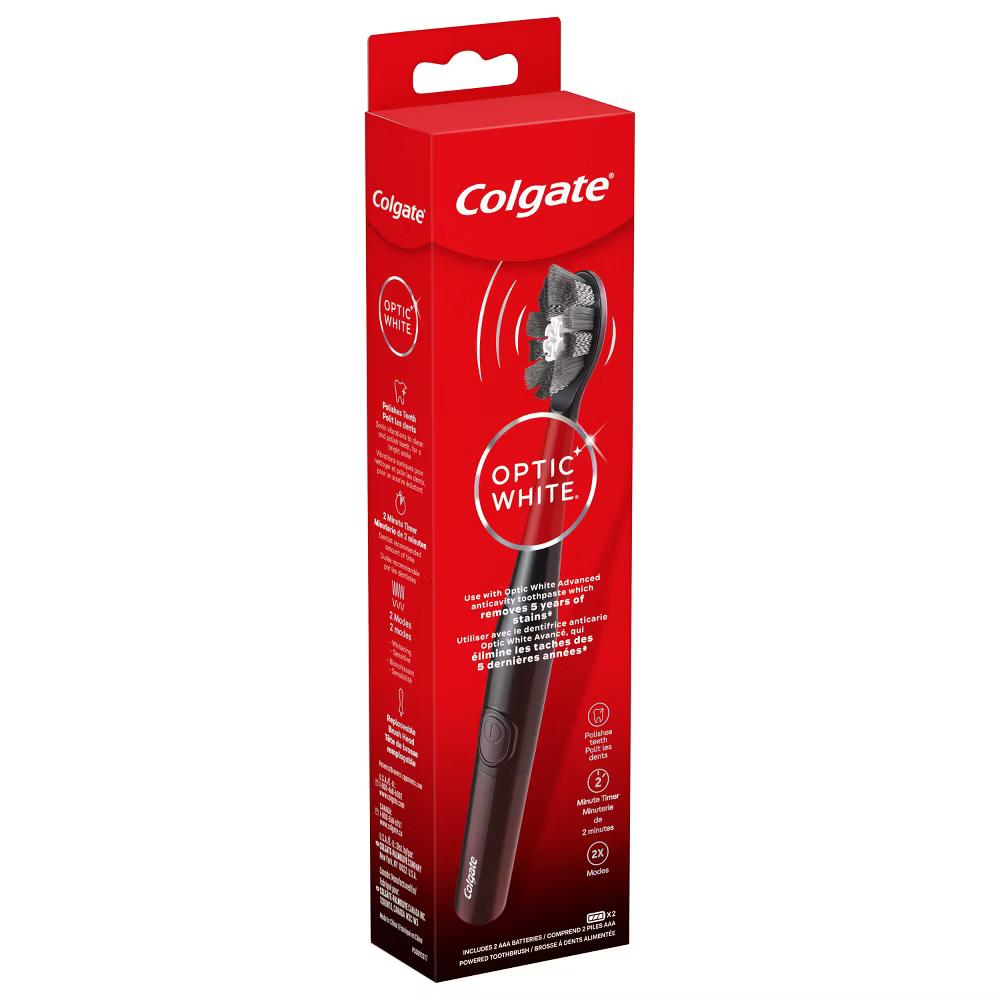 Optic White Pro Series Sonic Battery Powered Toothbrush - Black - Image 6