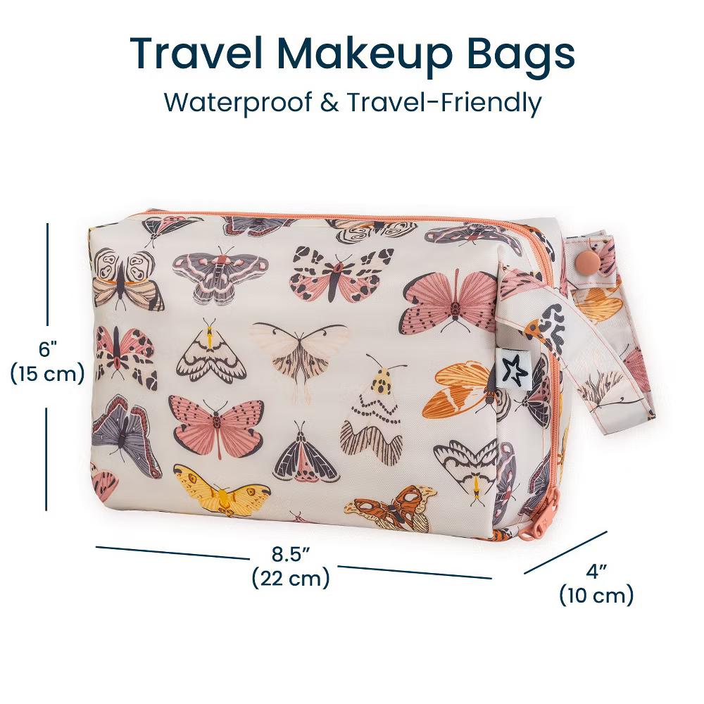 Waterproof Makeup Bag – Portable Travel Cosmetic Organizer with Handle and Secure Zipper - Image 34