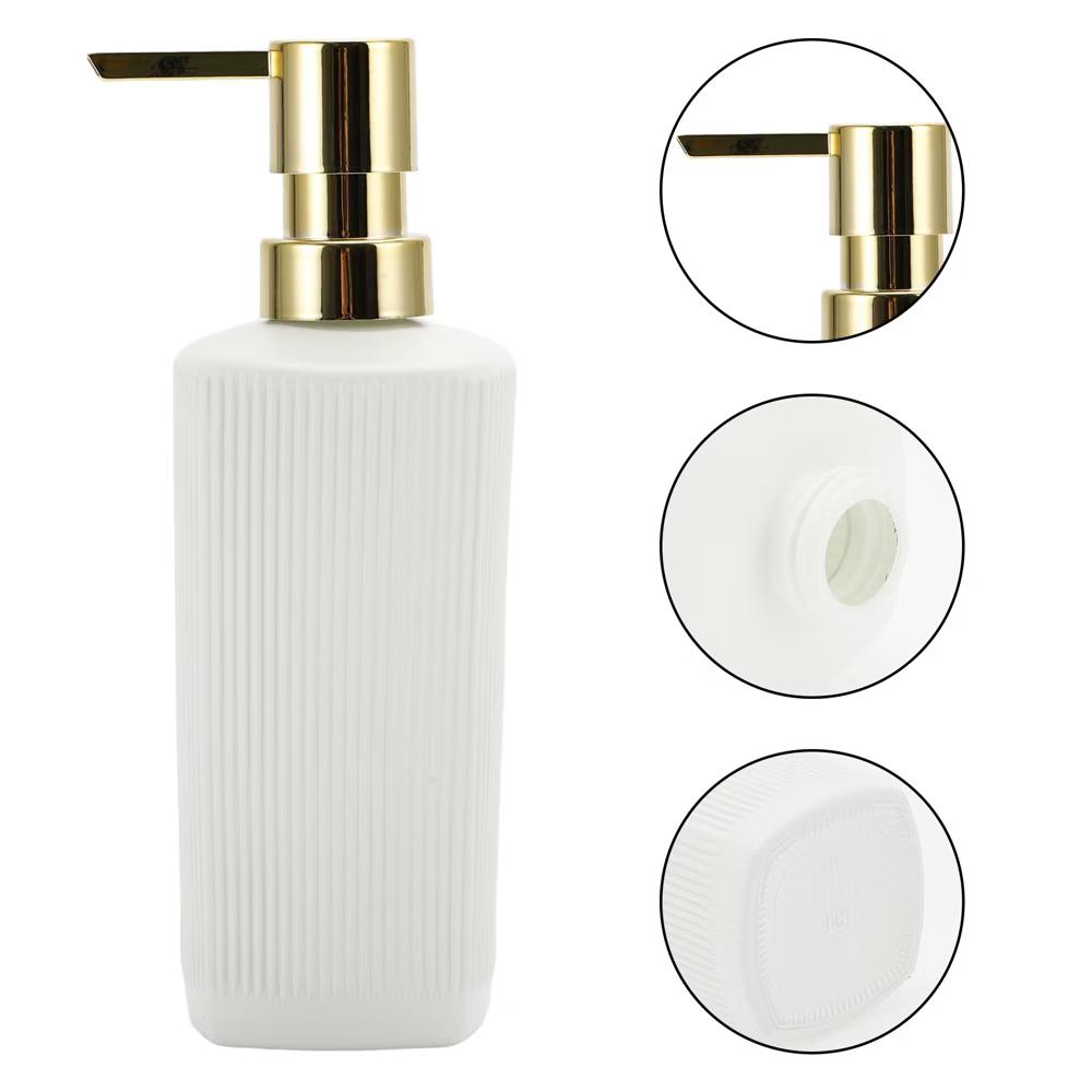 Classic Vertical Lines Soap Pump Dispenser for Bathroom 350ml 1 Pc - Image 47