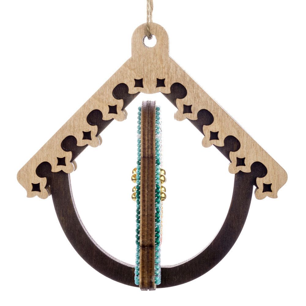 Crafts Wooden Bead Embroidery Kit Bird in Birdhouse FLK-580 - Image 6