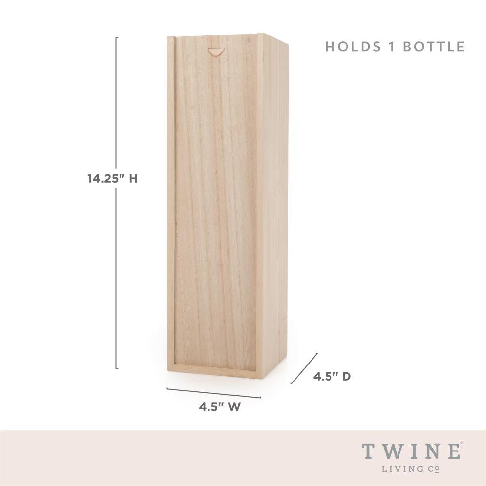Twine Paulownia Bottle Wood Decorative Wine Box - Image 18