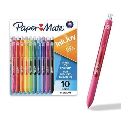 Paper Mate Ink Joy 10pk Gel Pens 0.7mm Medium Tip Multicolored: Retractable, Quick Drying, Multicolor Ink, Stationery Set - Image 6