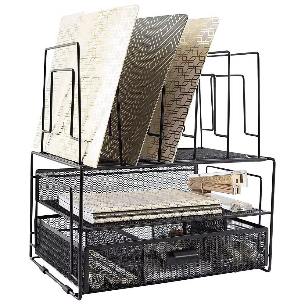 Blu Monaco Desk Organizer with File Sorters & Drawer - Image 11