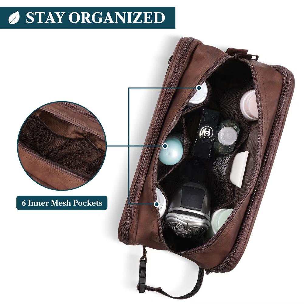 Toiletry Bag for Men, Travel Pouch Essentials Shaving Dopp Kit, Water Resistant Organizer Case Accessories - Image 33