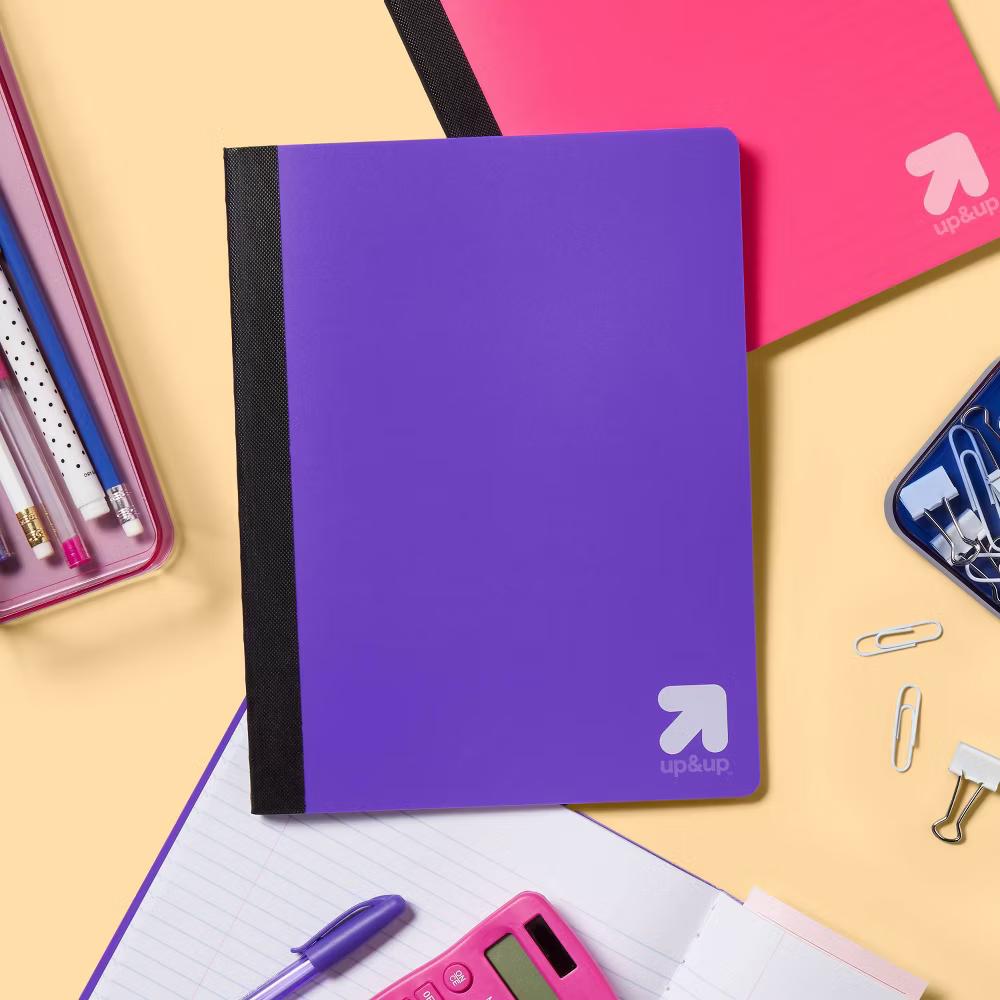 Wide Rule 7.5"x9.75" Poly Cover Comp Book Purple - Image 3