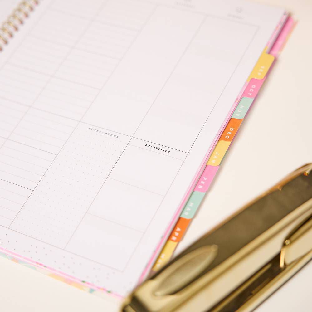 Happy Brands 2026-2027 9.375"x11.875" Organized Ditzy Garden Big 12 Months Twin Loop Dated Teacher Planner - Image 5