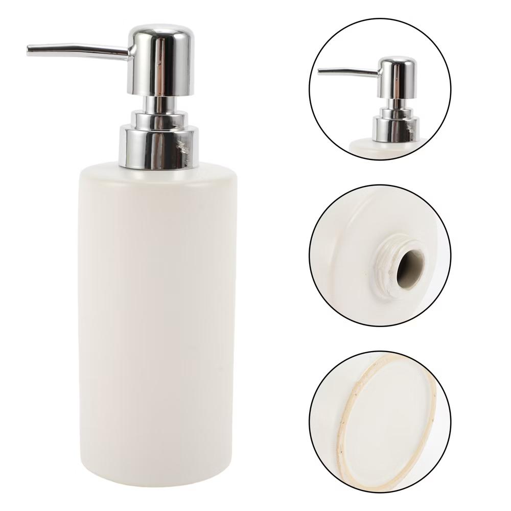 Simple Cylindrical Soap Pump Dispenser for Bathroom 300ml 1 Pc - Image 23