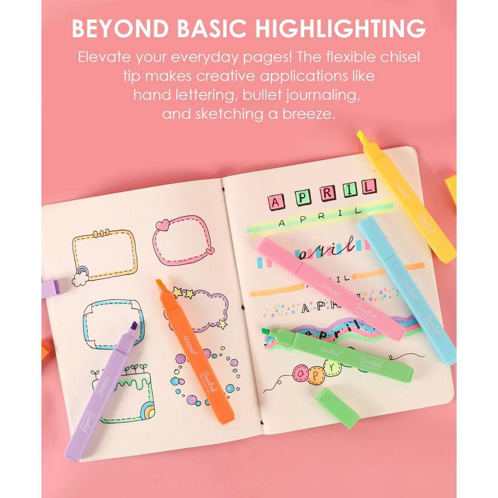 Grabie 6ct Scented Felt Tip Highlighter Set - Image 7
