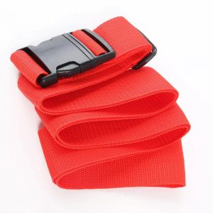Nylon Luggage Strap Belt Plastic Release Buckle Adjustable Band Red
