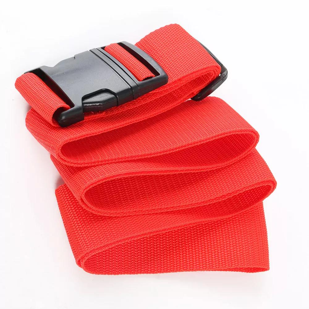 Nylon Luggage Strap Belt Plastic Release Buckle Adjustable Band Red