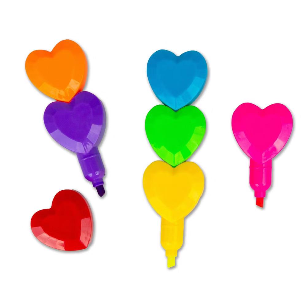 Whole Lotta Love HEART 7pc Stackable Highlighter Marker Set - Image 5