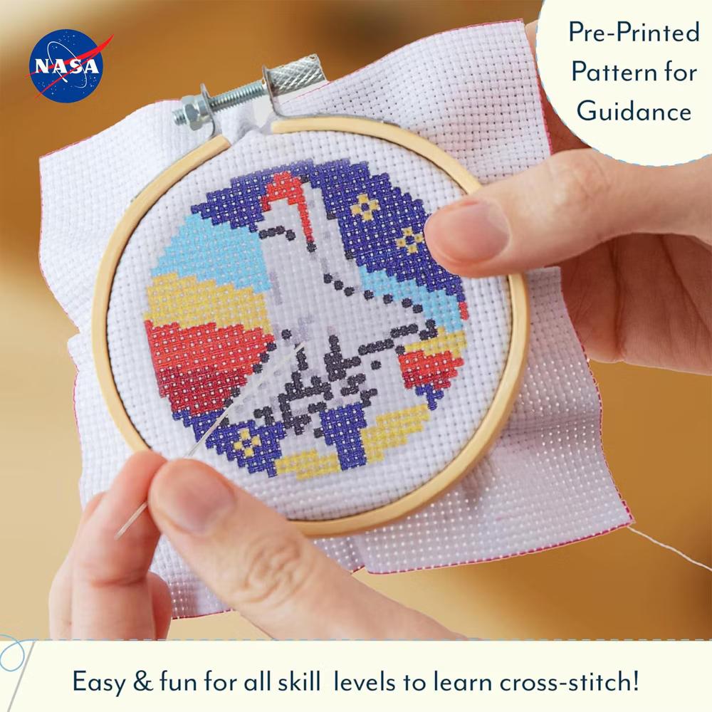 NMR Distribution NASA Space Shuttle Cross Stitch Embroidery Kit | 3.5 Inches - Image 6