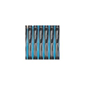 Paper Mate Profile 8pk Ballpoint Pens 1.4mm Bold Tip Black: Retractable, Contoured Grip, Pocket Clip, Stationery & Office Supplies