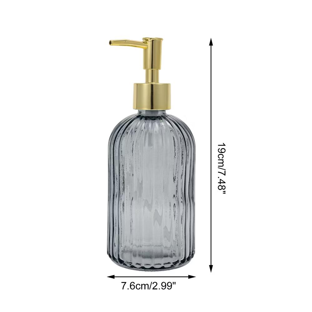 Convenient Vertical Stripe Soap Dispenser 13.53oz 1 Pc - Image 21