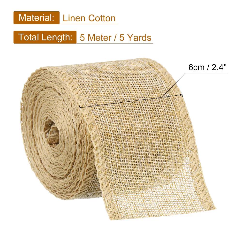 DIY Crafts Home Decor Wreath Natural Burlap Wired Ribbons - Image 12