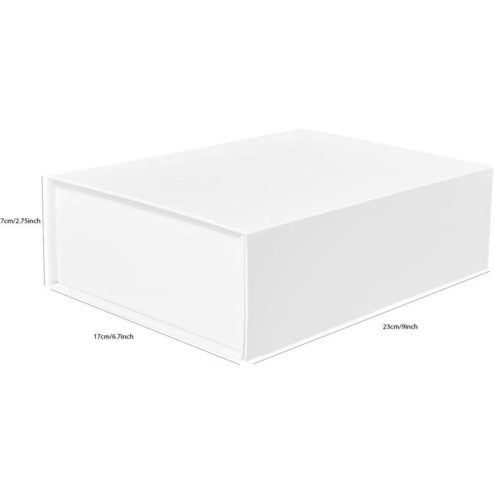 1 Piece 9 6.7 2.75 Inch White Magnetic Closure Gift Box Collapsible Packaging for Wedding Birthday Christmas Jewelry Proposals - Image 4