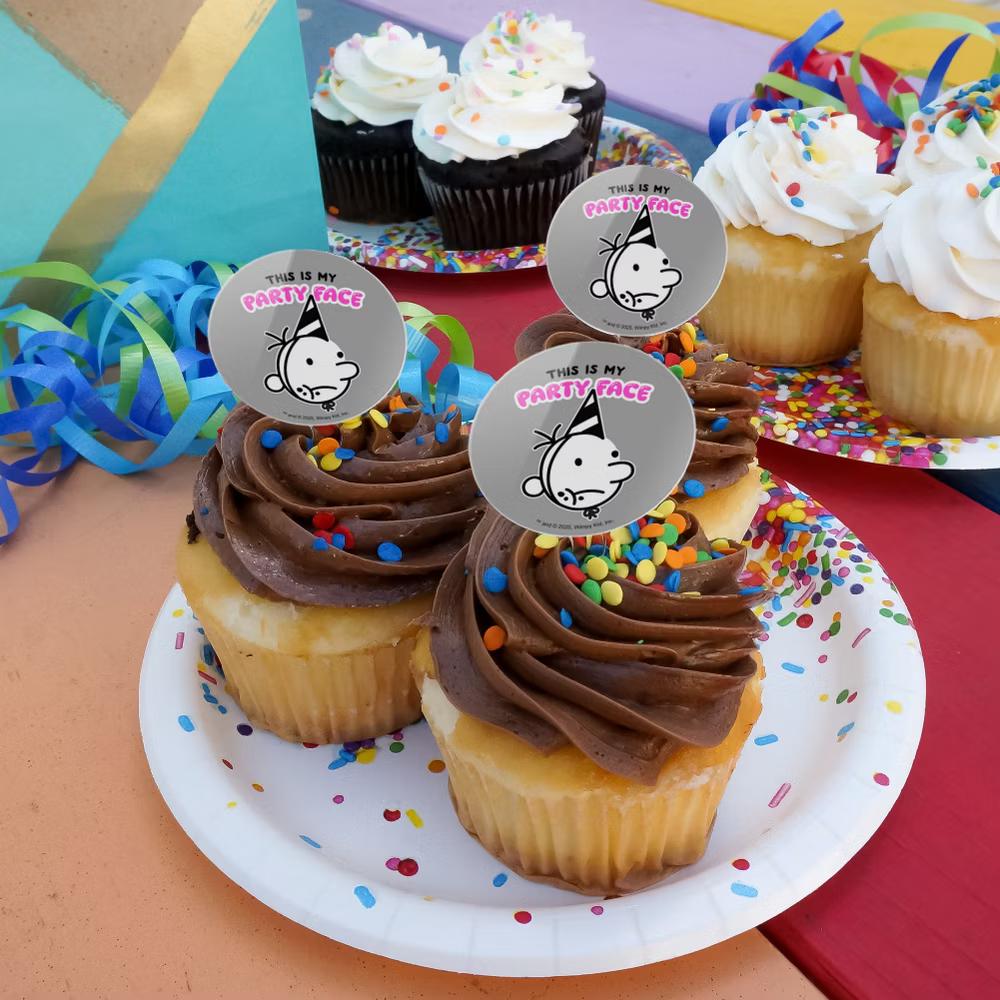 This is My Party Face Cupcake Picks Toppers Decoration Set of 6 - Image 3