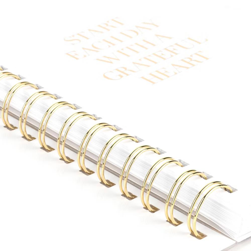 Essentials 5.5"x8.5" Small Wirebound Frosted Poly 2026-2027 Weekly/Monthly Planner Yellow Stripe - Image 3