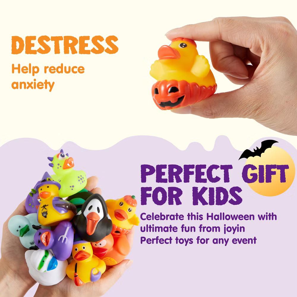 Halloween Party Supplies, Rubber Ducks Party Toys for Halloween Goodie Bag Fillers Decorations School Classroom Game Prizes Baby Bath Toy - Image 45