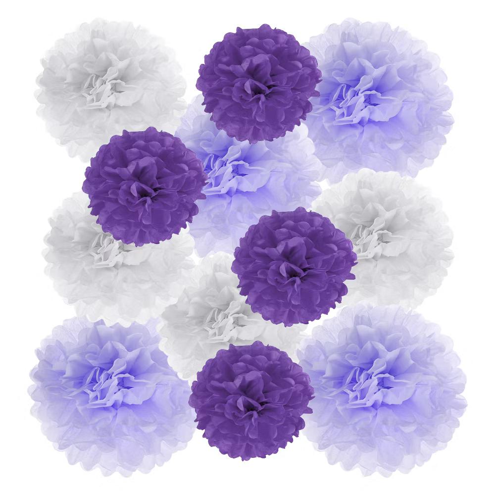 Wedding Shower Bridal Party Decoration 3 Size Paper Pom Poms Flower Ball 15 Pcs - Image 6