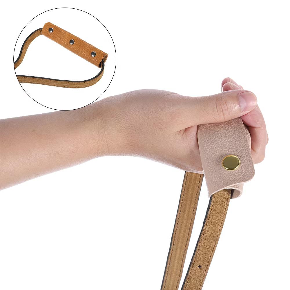 PU Leather Elegant Luggage Grip Handbag Handle Wrap Covers 2 Pcs - Image 4