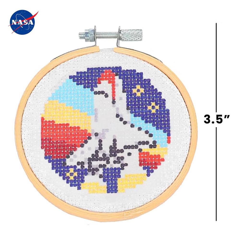 NMR Distribution NASA Space Shuttle Cross Stitch Embroidery Kit | 3.5 Inches