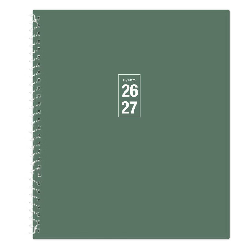 Blue Sky 8"x10" Student Planner AY 2026-2027 Weekly/Monthly Spiral Non-Tabbed Fern Green - Image 8