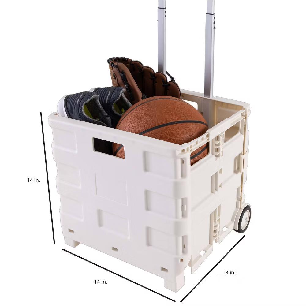 Simplify Portable Folding Shopping Utility Cart White Kennedy International: Foldable Grocery & Utility Cart with Wheels - Image 5