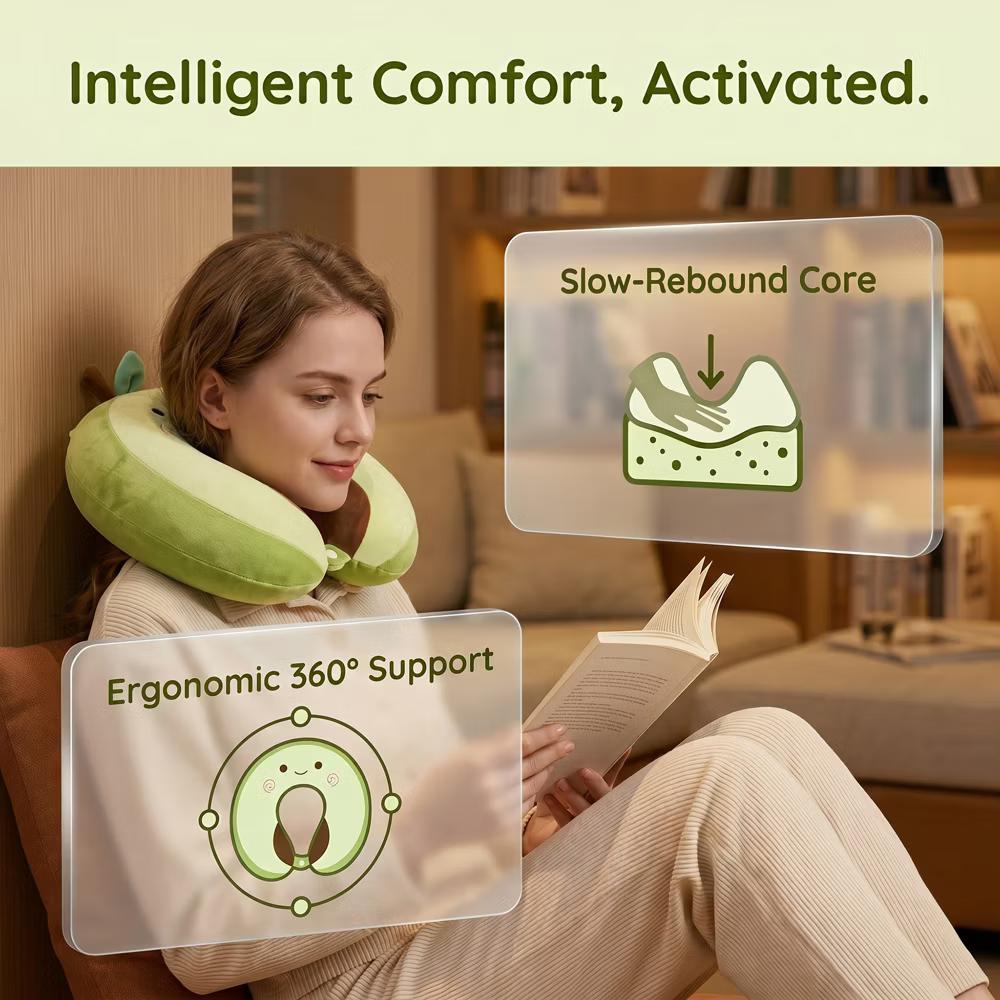 U-Shape Memory Foam Portable Traveling Travel Neck Pillows 12x12in 1 Pc - Image 22