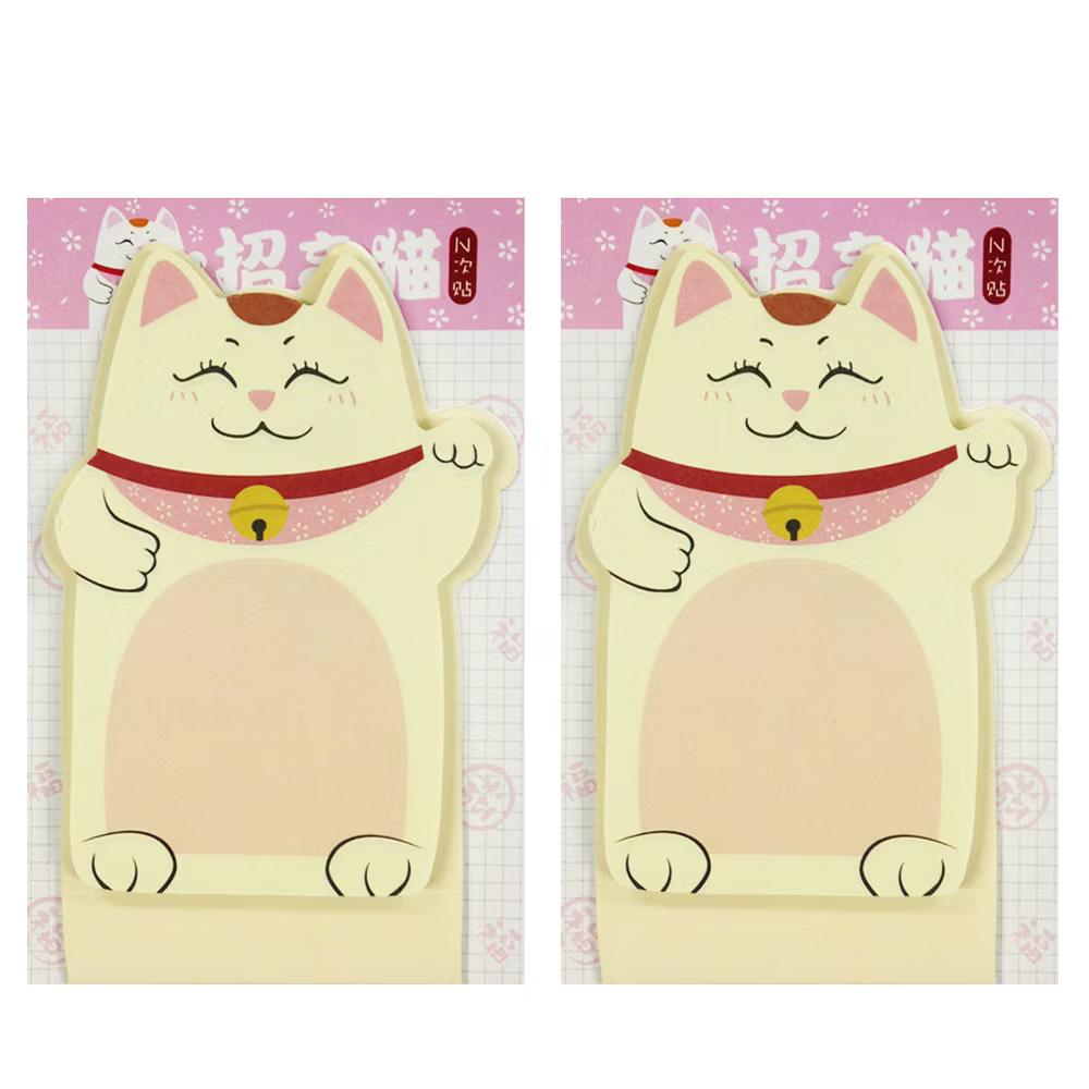 Fortune Cat Memo Bookmark Sticky Notes (Set of 2) - Image 2