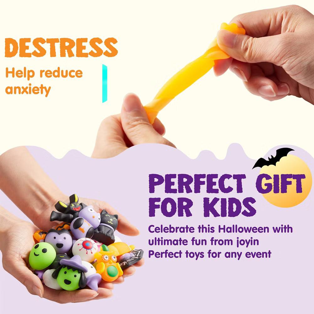 24/100Pcs Halloween Squishy Toys Kits Halloween Party Favors Trick-or-Treat Goodie Bag Filler Boys & Girls Birthday Gifts School Classroom Prize - Image 13