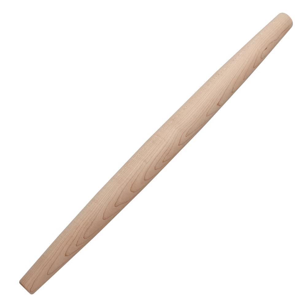 KitchenAid Tapered French Rolling Pin: Maple Wooden Roller for Baking, Hand Wash, 22" Light Brown - Image 2