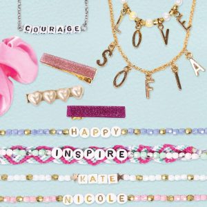 DIY Personalized Accessories Kit - Beads Bracelet & Craft Kit for Girls, 672 Pieces, Gift for 8 Year Olds