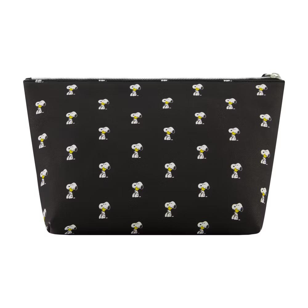 Peanuts Women's Snoopy Makeup Bag Small Travel Cosmetic Zipper Pouch Organizer Black - Image 5