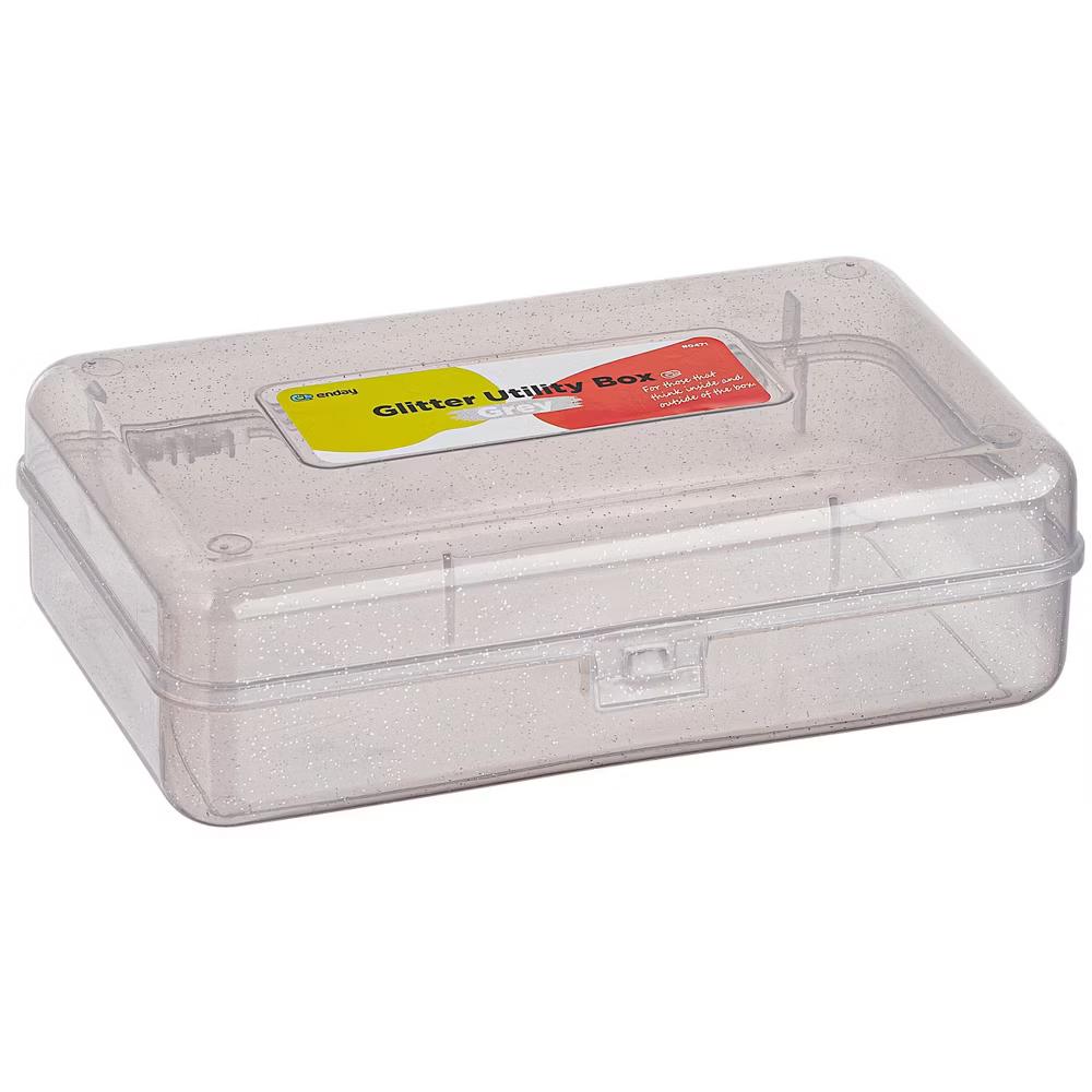 Plastic Pencil Box with Snap Closure Lids, Small Utility Storage Crayon School and Office Supplies Case Organizer - Image 8