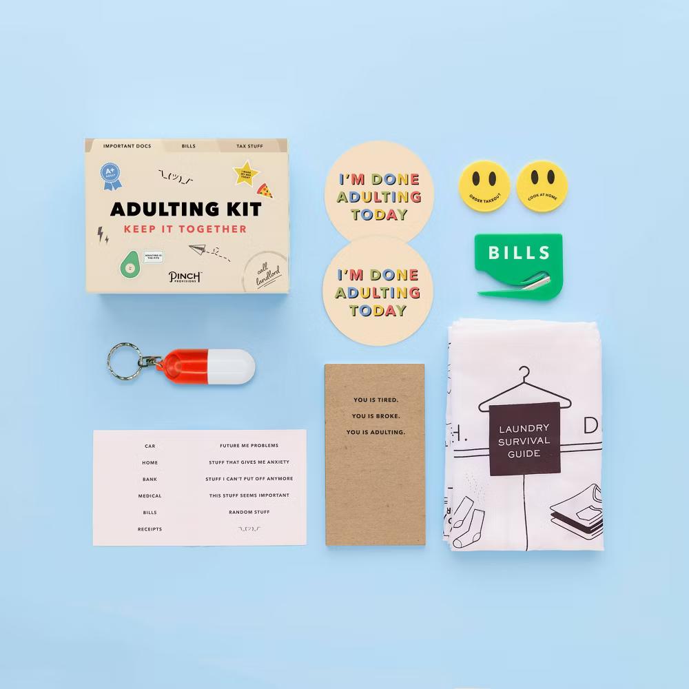 Adulting Desk Organiser Kit: Pinch Provisions Multicolored Office Set with Letter Opener & Paper Desk Pad - Image 5